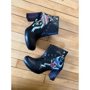 Carpe‎ Diem- Black Tattoo ankle boot- limited Edition